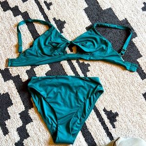 Knix swim suit emerald green